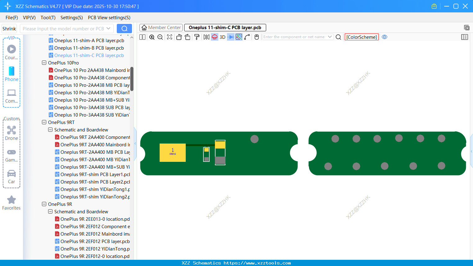 Oneplus 11-shim-C PCB Layer